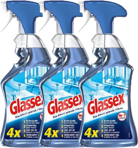 Płyn do czyszczenia szyb Glassex Glass - 3 x 750 ml