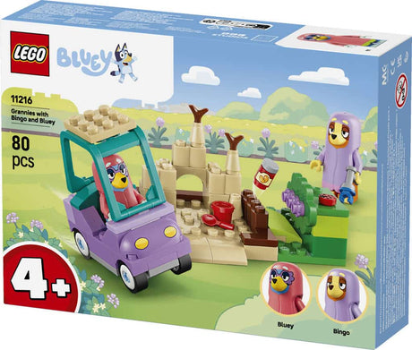Lego Bluey Babcie z bingo i zestaw do budowania Bluey z zabawkami dla dzieci 11216
