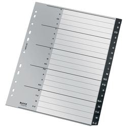 Tabliczki alfabetyczne leitz recycle 1207 szare pp (polipropylen)