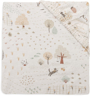 Jollein prześcieradło do łóżeczka - 60x120cm - jersey - tiny park
