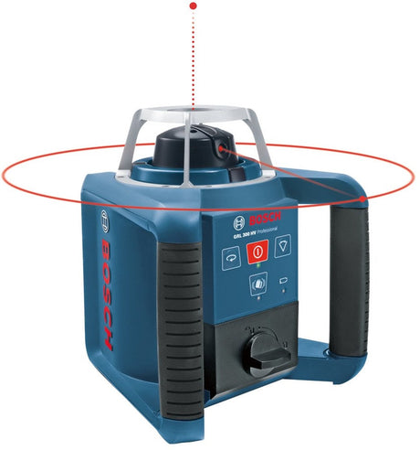 Bosch professional grl 300 hv - laser rotacyjny - w tym odbiornik laserowy - akumulatory - ładowarka do akumulatorów - l-boxx