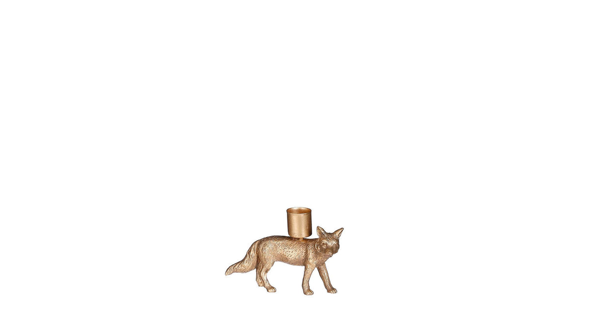 Kandelaar vos goud - l11xb3xh8,5cm