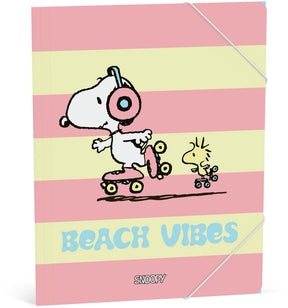 Folder Snoopy elasto - różowy