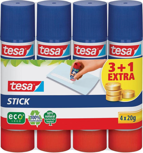 Tesa ® Klej w sztyfcie eco 20g, 3 + 1 gratis