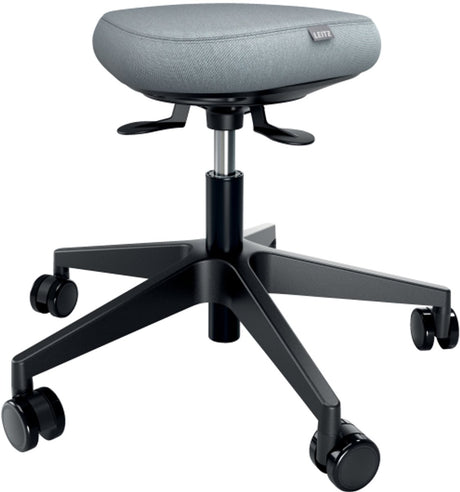 Aktywny stołek Leitz ergo z kółkami i wygodną poduszką bujaną - ergonomiczny stołek siodłowy - z regulacją wysokości - czarny