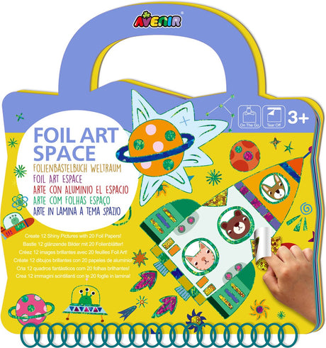 Sztuka foliowa Avenir - przestrzeń - 21x25x2cm - 12 stron i 10 papierów foliowych - 3 lata