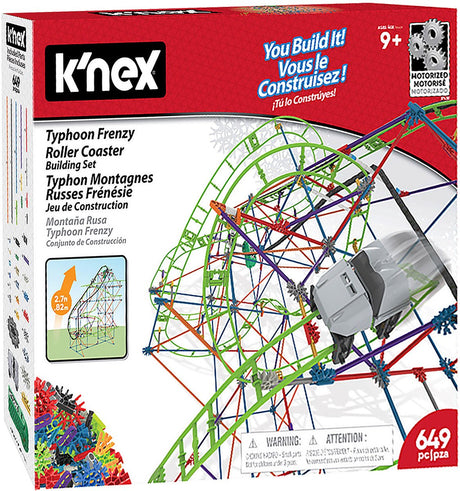 Kolejka górska szaleństwa tajfunu K'nex