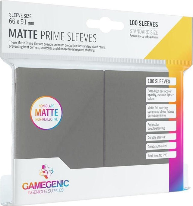Gamegenic rękawy matowy podkład ciemnoszary (100 sztuk)