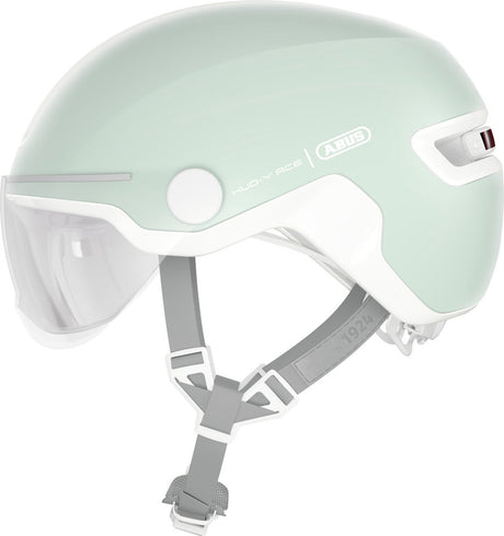 Kask rowerowy Abus hud-y ace pure mint l - 57-61 cm - jasnozielony - nadaje się do użytku na rowerach elektrycznych - rowerach miejskich - 460 g