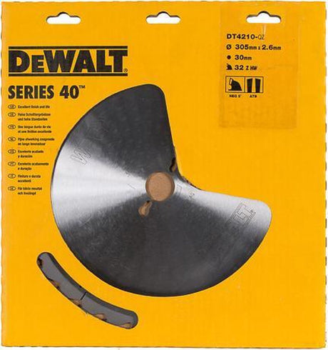 Brzeszczot Dewalt z twardego metalu 32 zęby ATB - ø 305 x 30 mm