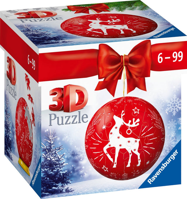 Ravensburger Świąteczna kulka renifera - puzzle 3D - puzzleball - 54 elementy