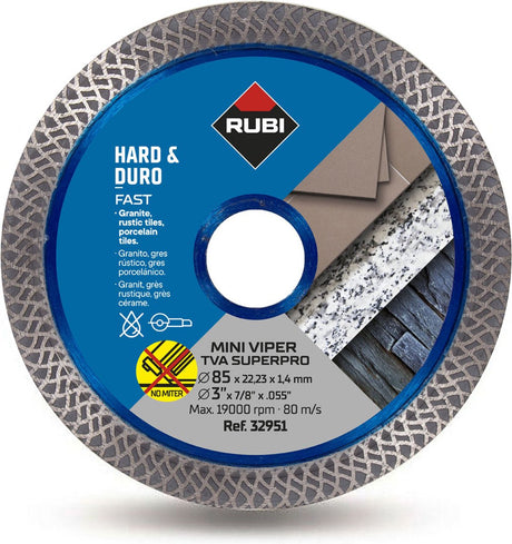 Rubi tva mini turbo viper - brzeszczot diamentowy - 85mm - do cięcia na sucho - granitu i porcelany