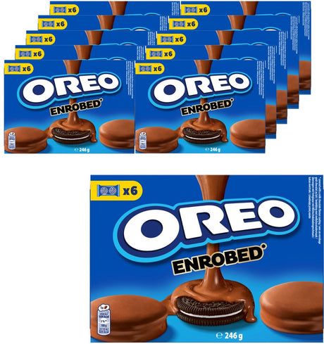 Oryginalne ciasteczka Oreo z polewą o smaku mlecznej czekolady - pudełko 10 x 246g (6 x 41g) - ciastko w podróży - pudełko ekspozycyjne - ciasteczko czekoladowe
