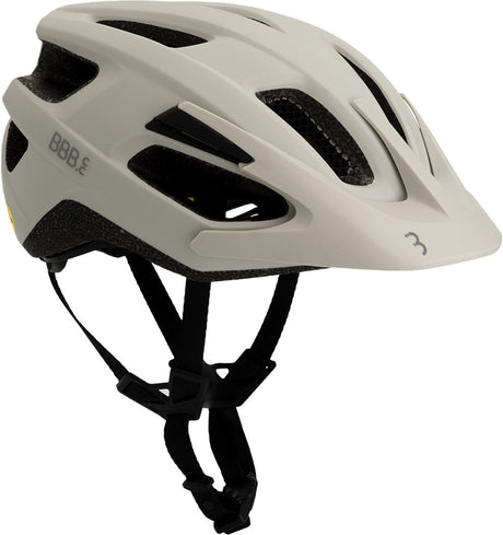 Bbb cycling dune mips 3.0 fietshelm volwassenen - mtb racefiets - fidlock sluiting - inclusief achterlicht houder - mat grijs wit - maat s (52-55cm) - bhe-23