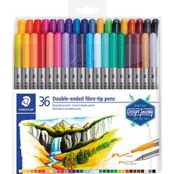 Flamastr Staedtler, dwustronny design, gama kolorystyczna podróży