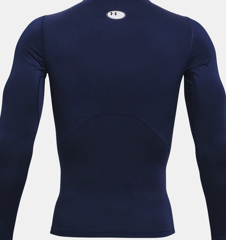 Męska koszula sportowa Under Armour UA HG Armor Comp LS-Blu - granatowy - biały