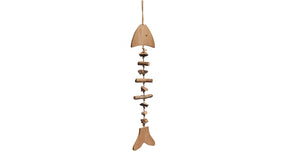 Wooden fish skeleton 24x95cm