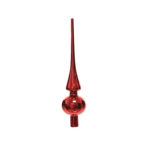 Decoris daszek szklany połysk Świąteczny czerwony śr6x26cm