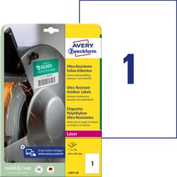 Etykiety Avery białe 10 sztuk