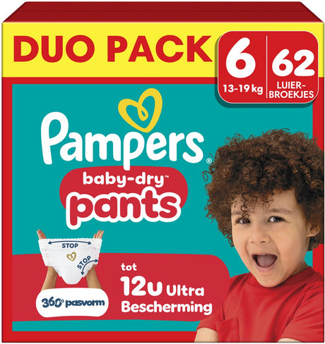 Pampers baby-dry spodnie rozmiar 6 - 62 pieluchy - 13kg-19kg