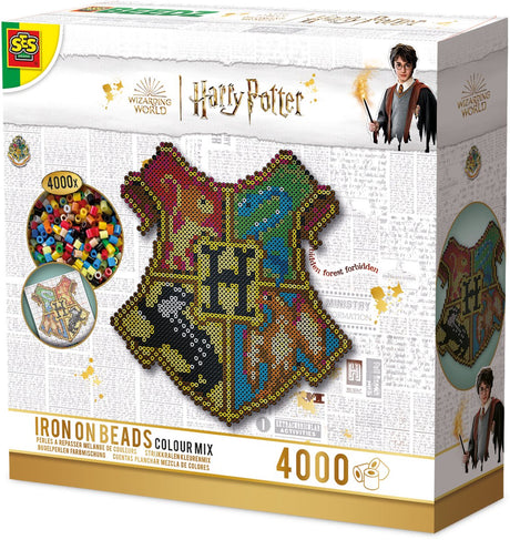 Ses Creative - Beedz - Harry Potter - Tarcza Hogwartu - Żelazko na koralikach - Instrukcja 4000 sztuk - od 12 lat