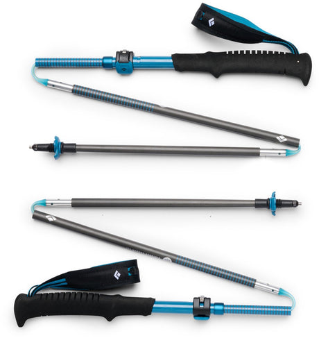 Laski Black Diamond Distance Carbon flz – 100% carbon – regulacja 125-140 cm – ultralekkie, składane – technologia Z-Pole