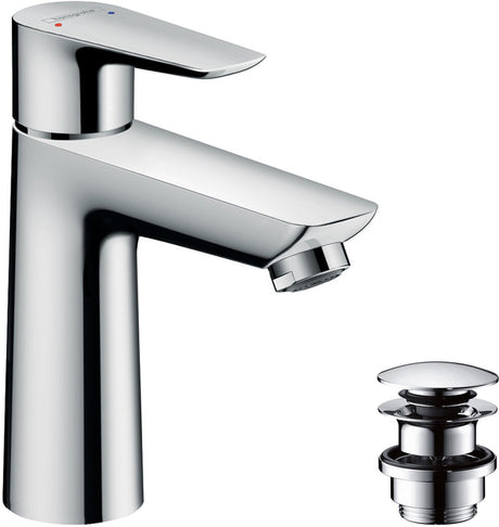 Hansgrohe talis e - bateria umywalkowa - obsługa jednouchwytowa - z korkiem spustowym - rozmiar 110mm - chrom