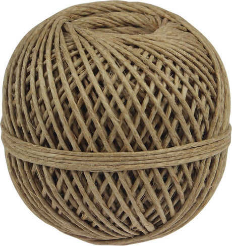 Niemarkowa lina lniana sans marque wykonana z 3 splotek, kulka 140 g, + - 65 m