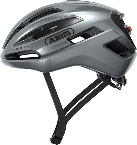 Kask rowerowy Abus taipan led grafit srebrny m - 54-58 cm - srebrny - odpowiedni do stosowania na rowerach szutrowych - 295 g