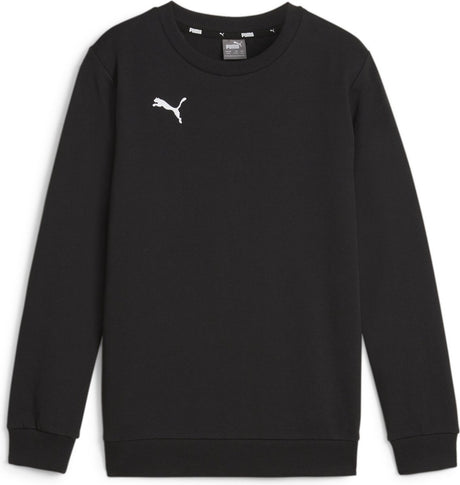 Chłopięcy sweter sportowy Puma Teamgoal z okrągłym dekoltem i kapturem jr - czarno-biały