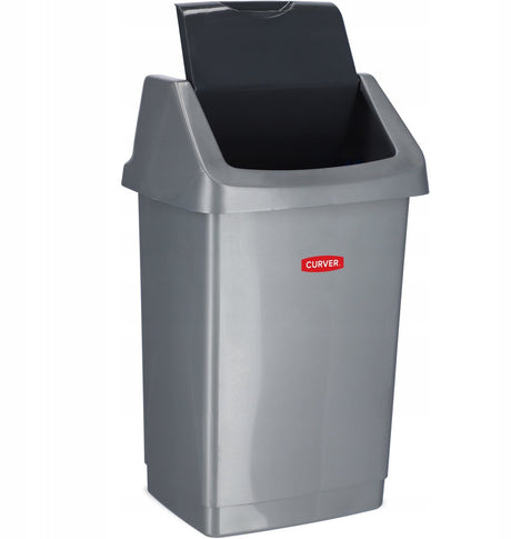 Wielofunkcyjny kosz Curver Click-it z tworzywa sztucznego w kolorze srebrnym, plastikowym, szarym, 9 l