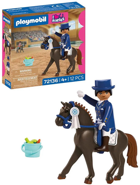 Playmobil paarden dressuurrijden speelgoedset met accessoires - 72136.