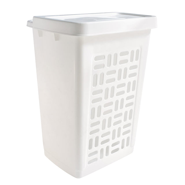 Podstawowy pojemnik na pranie Sunware 60 litrów, biały plastik, 44,5x33x60cm