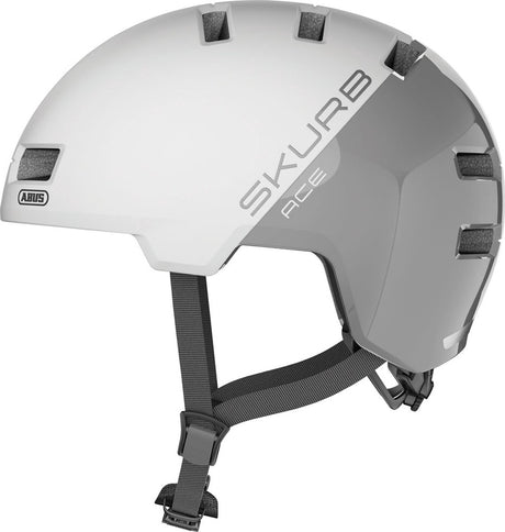 Kask Abus Skurb Ace s srebrno-biały