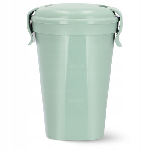 Kubek na jogurt Curver smart to go - kubek do musli - 0,6 l - zielony - w 100% szczelny - można używać w kuchence mikrofalowej