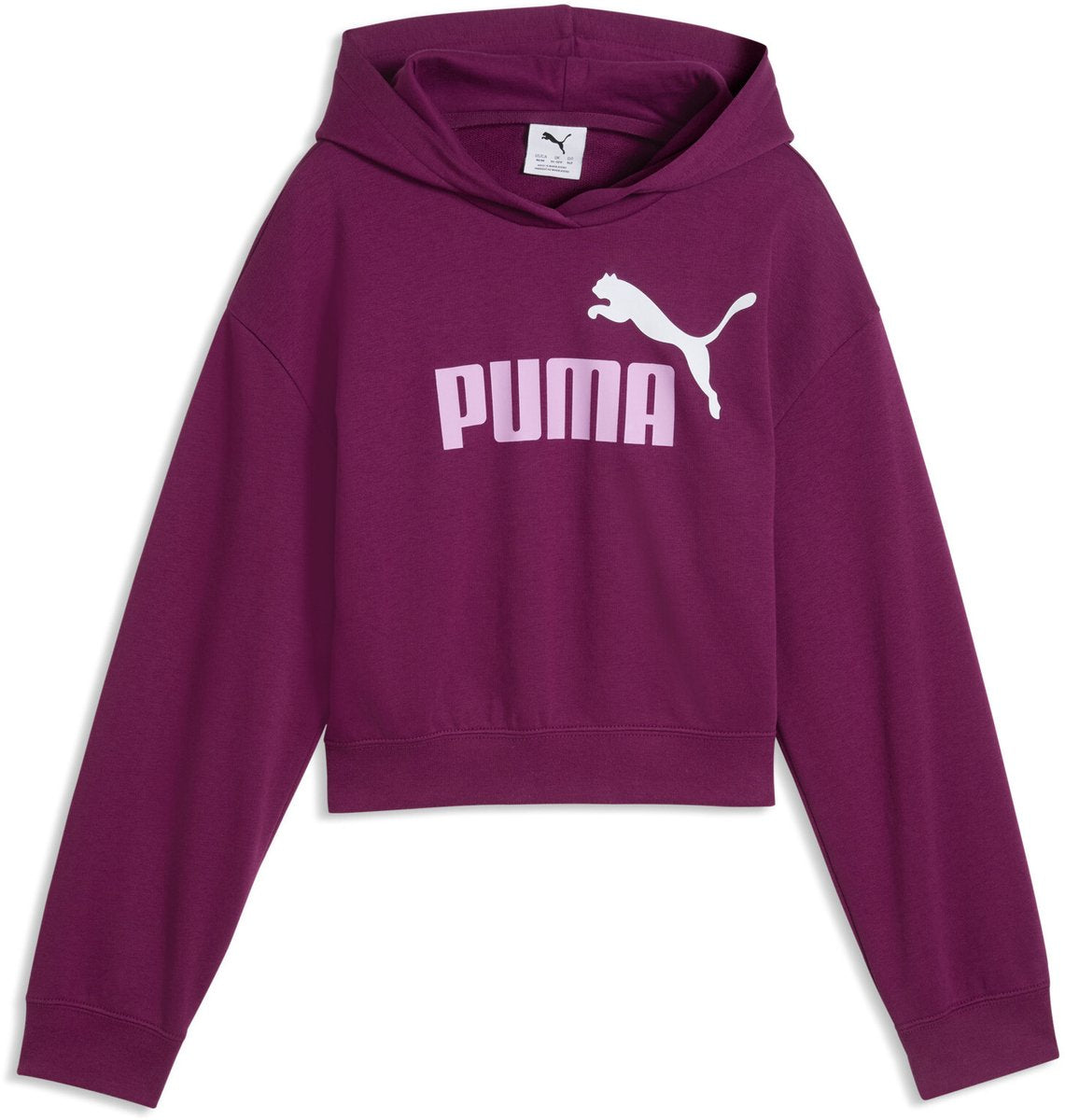 Krótka bluza z kapturem Puma ess 2 color no 1 logo tr g