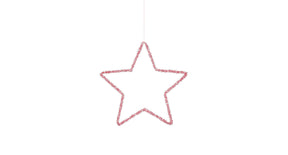 Ornament ster roze - d25cm
