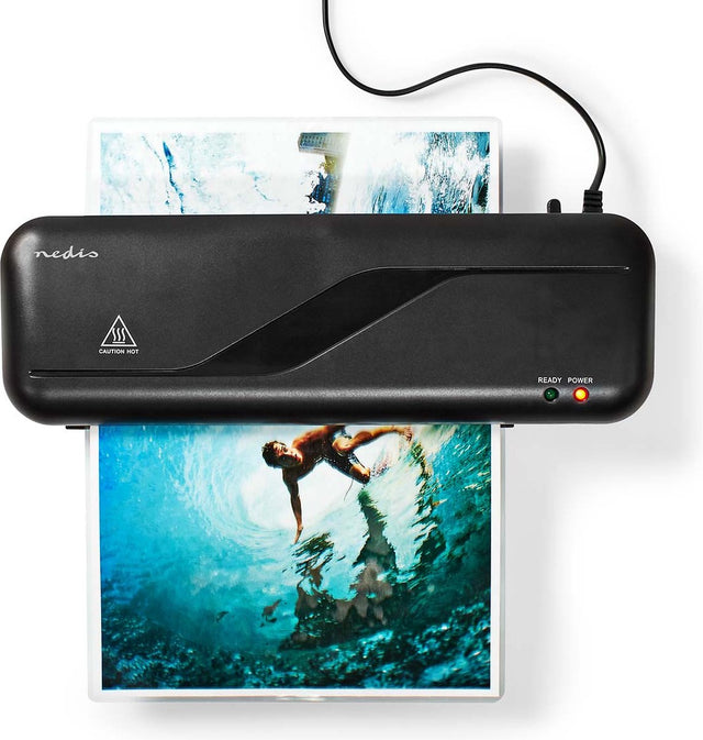 Laminator Nedis a4 – 230 mm min – 125 mikronów – kolor czarny