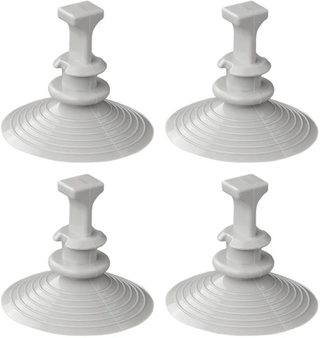 Proplus set van 4 zuignapbevestigingen voor raamisolatie – voor fiat ducato, peugeot boxer en citroën jumper x290 – geschikt voor sets 610687-610691 – grijs