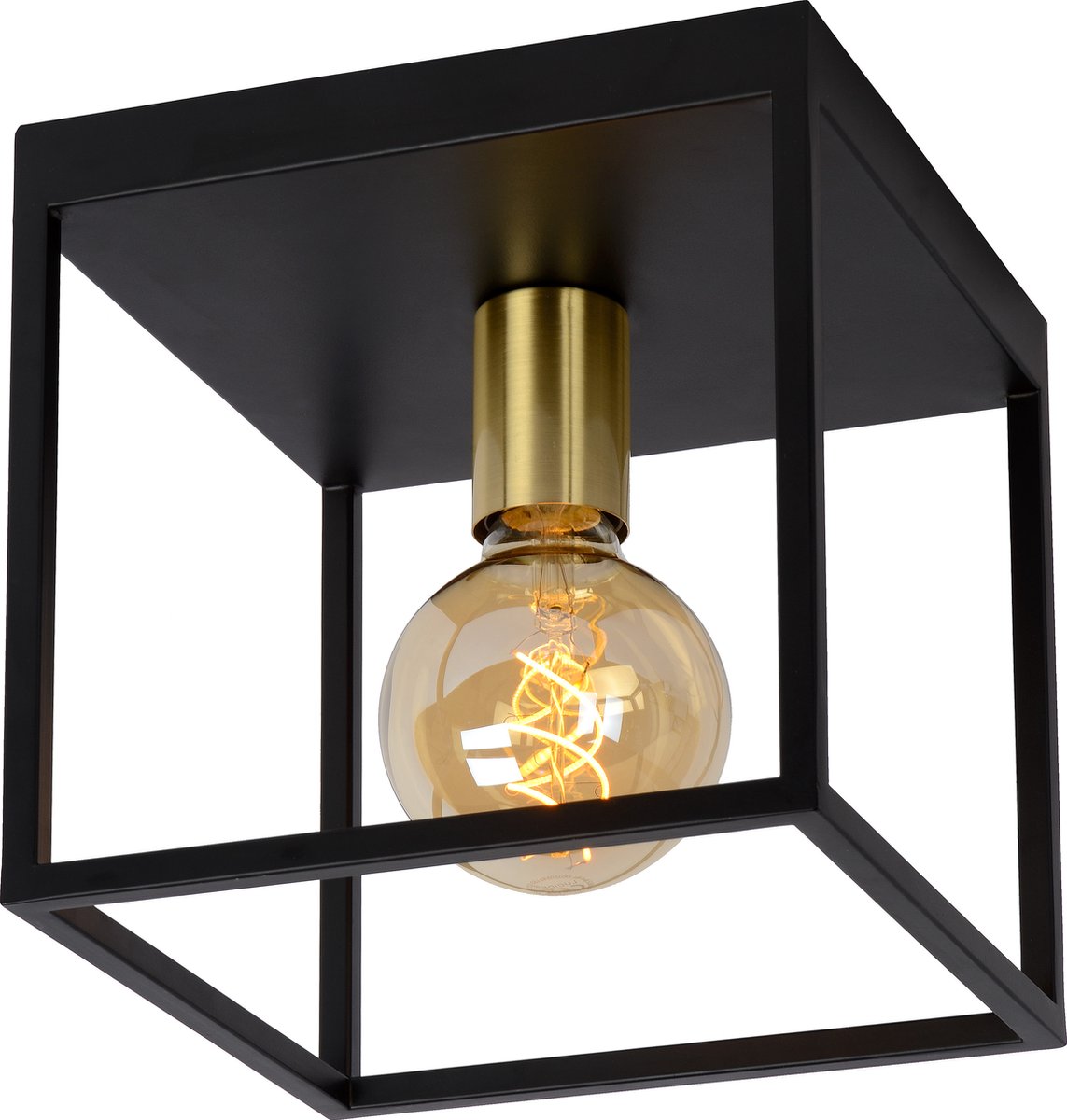 Lucide ruben - lampa sufitowa (lampa sufitowa) - 1xe27 - czarna