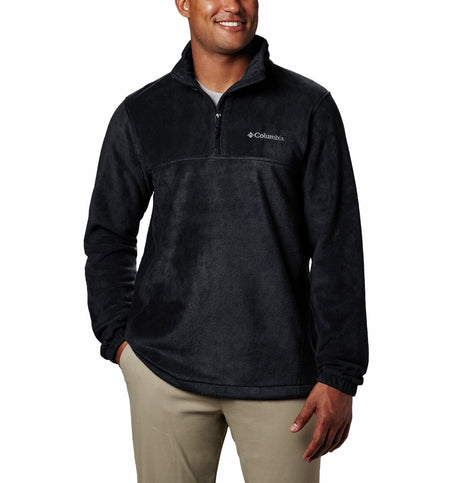 Męski sweter outdoorowy Columbia Steens Mountain™ z zamkiem do połowy i zamkiem błyskawicznym – czarny