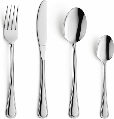 Amefa - bologna - bestekset - 16-delig - 4 personen - zilverkleurig