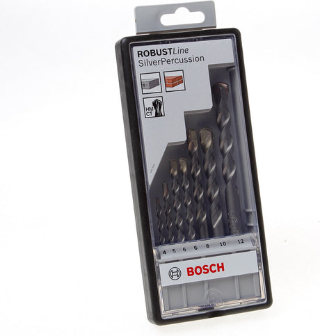 Zestaw wierteł udarowych do betonu Bosch Solid Line Silver – 7-częściowy