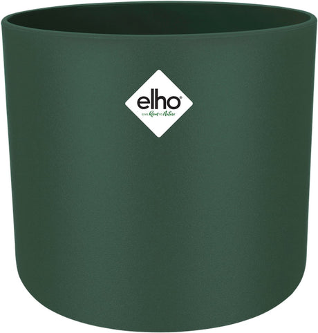 Elho b.for soft rond 16 - bloempot voor binnen - 100% gerecycled plastic - ø 16 x h 15 cm - blad groen