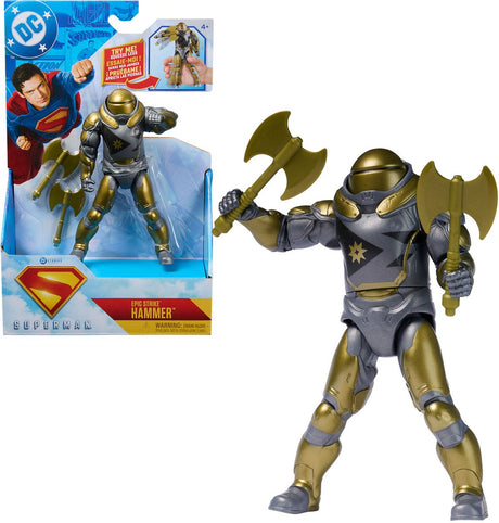DC Comics, Superman, Green Lantern, figurka Epic Strike, wysokość 15 cm, autentyczny filmowy styl, w tym 2 akcesoria, zabawki