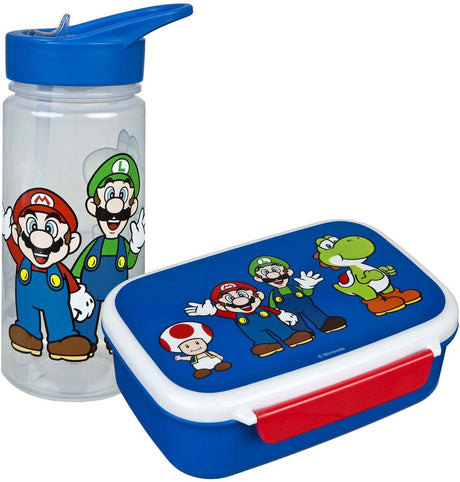 Tajne pudełko na drugie śniadanie i butelka do picia Super Mario