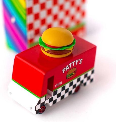 Candylab clt candyvan – furgonetka z hamburgerami