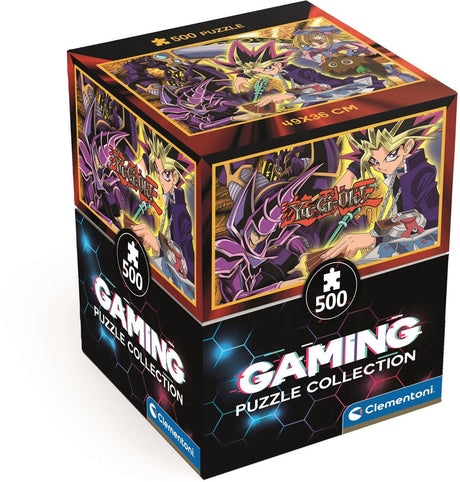 Clementoni - puzzle - 500 elementów - yu-gi-oh - kolekcja gier - kostka - puzzle dla dzieci i dorosłych