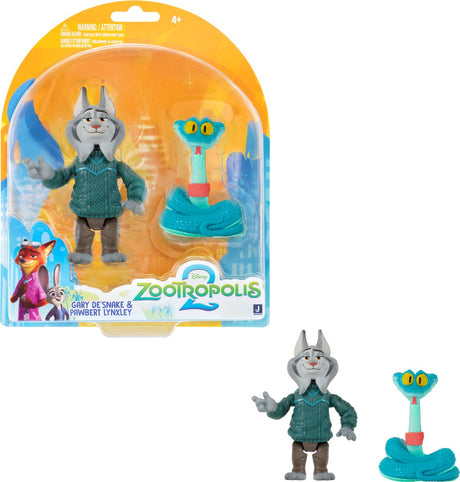 Jazwares zootropolis - pakiet 2 figurek Gary'ego de'snake'a Pawberta Peltera (zootropolis 2)