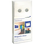 Magneten legamaster glassboard 7-181700 zilver 6 stuks